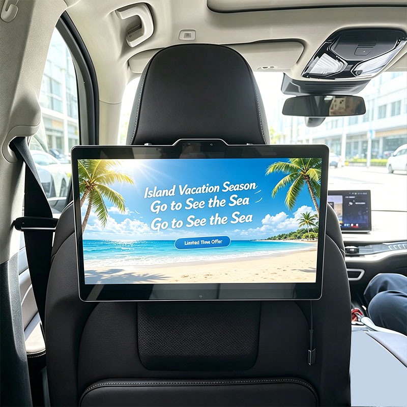 Taxi Rear Seat Advertising Screen