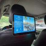 taxi headrest advertising display