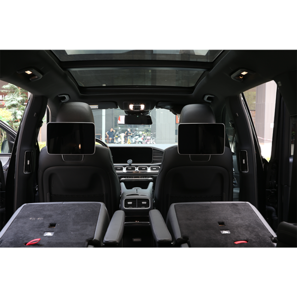 11.6 Inch Taxi Headrest Advertising Display Front View Front view of an 11.6 inch taxi headrest advertising display with Full HD screen.