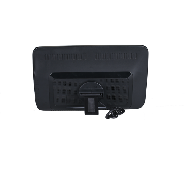 11.6 Inch Taxi Headrest Display Rear View Rear view of an 11.6 inch taxi headrest display showing the mounting structure and speaker design.