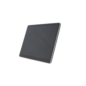 Side view of a slim 12.2 inch taxi LCD advertising display with a modern design.