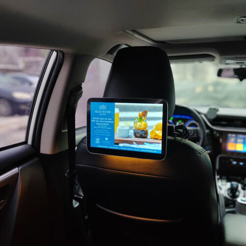 taxi headrest display