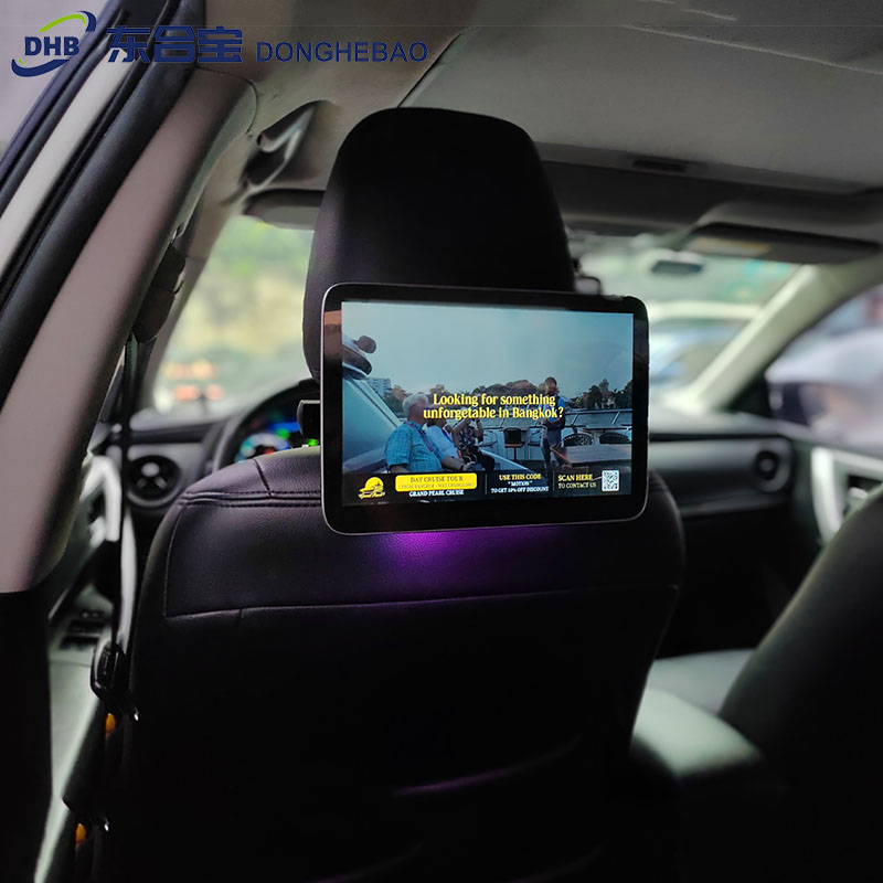 Taxi rear seat advertising display helping fleets generate additional revenue
