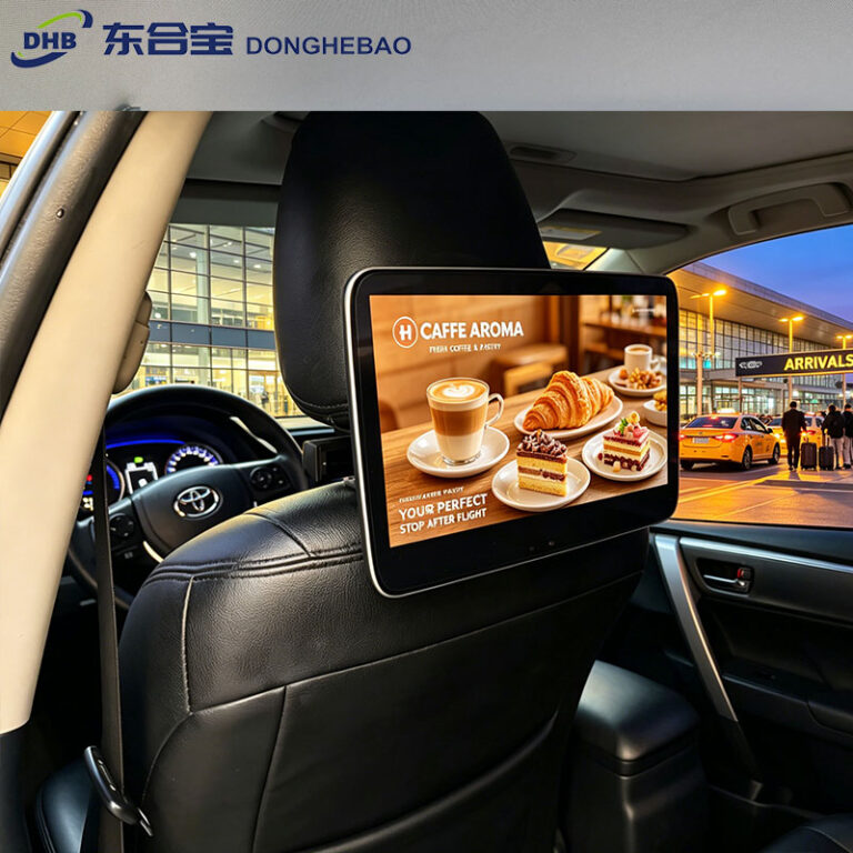 taxi headrest advertising display