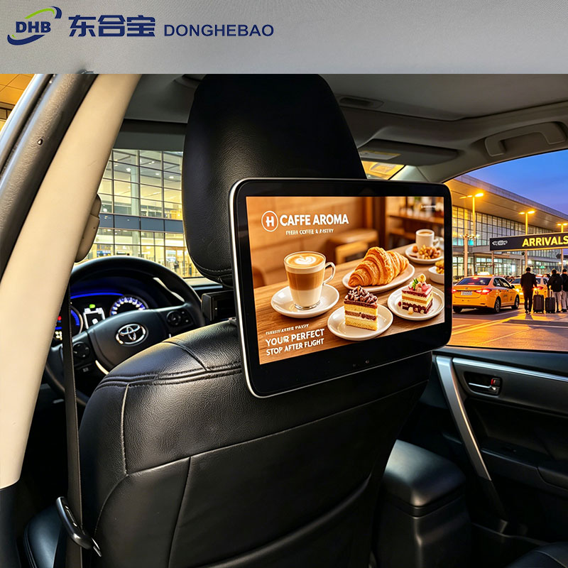 The Future of Taxi Digital Advertising Screen: How Smart Displays Are Transforming Taxi Advertising 1 taxi headrest advertising display